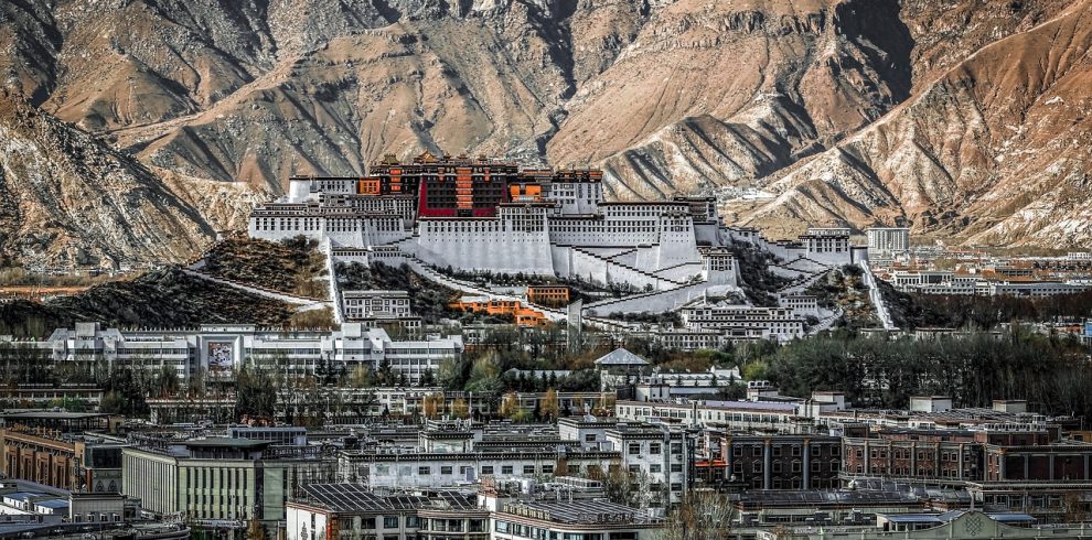 palace, tibet, nature